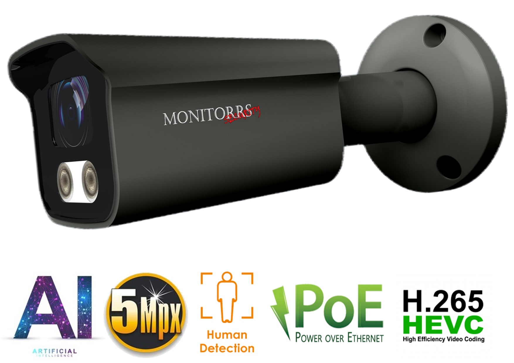 MS AI IP 3 kamerový set so switchom 5 Mpix GTube(6373K3B)